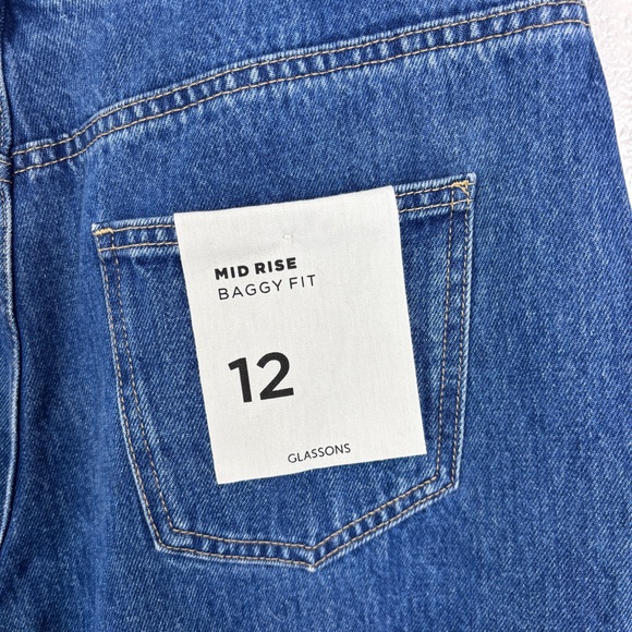 NWT GLASSONS Mid Rise Baggy Fit Jeans - 12 - Picture 6 of 8